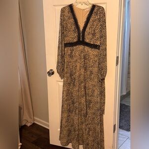 Baltic Born Black and Brown Bishop Sleeve Gown